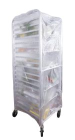 Pack of 100 Disposable Bun Rack Covers 31 x 22 x 72. Pan Rack Covers 31x22x72. Thickness 0.75 mil. Polyethylene Covers for Bakeries and Other Foo