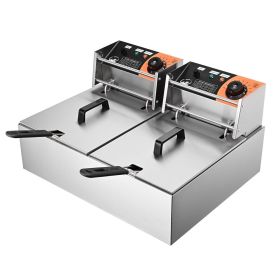 5000W 24L Dual Deep Fryer | 26FRY001-D5000Y.V4 Upgrade Version