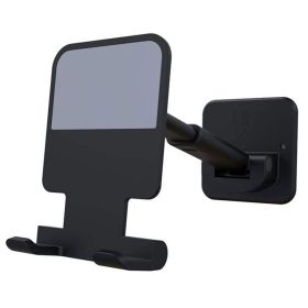 Wall Mounted Phone Holder; Mobile Phone Telescopic Bracket; Adhesive Bathroom Kitchen Desktop Portable Folding Mobile Phone Stand For IPhone/Andr (Color: Black)