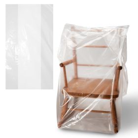 Gusseted Plastic Bags for Food (Color: Clear)